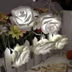 10 Led розы свет строка Батарея Светодиодные ленты огни Водонепроницаемый Главная свадьбу Декор