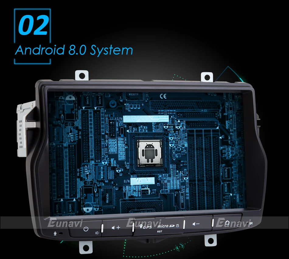 Cheap Eunavi 1 Din 7 inch Android 8.0 Car Radio for Lada Vesta 4G RAM Octa core GPS navigation video stereo multimedia touch screen 3