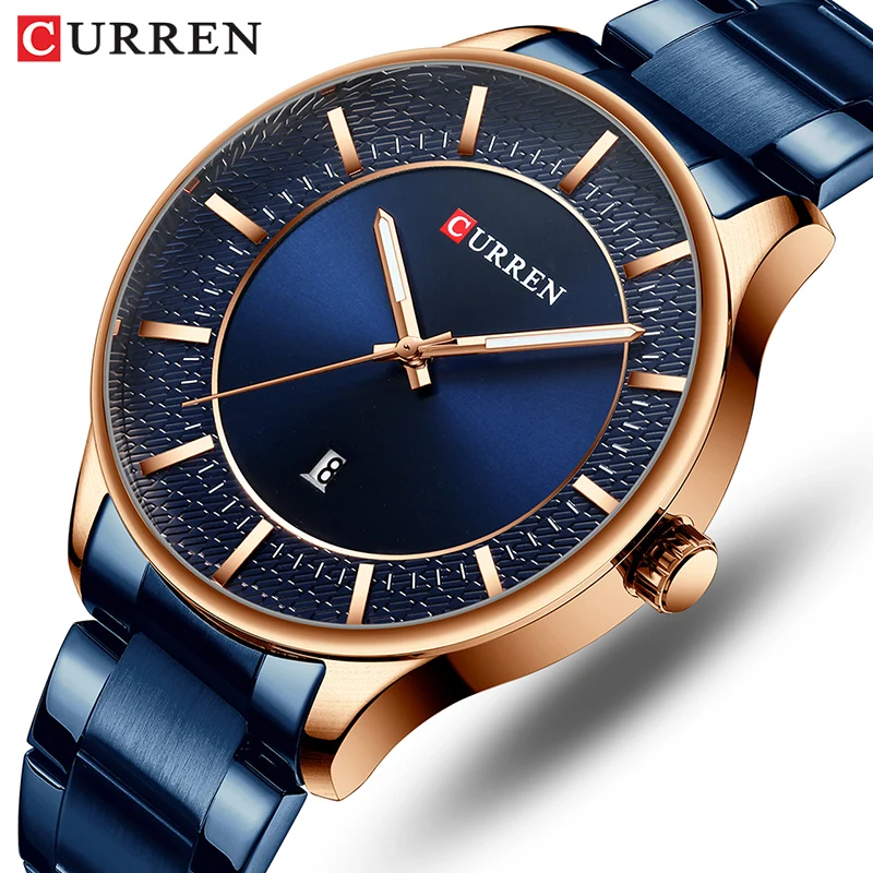 

Curren Men Watches Top Brand Luxury Watch Men Fashion Blue Quartz Waterproof Men's Wristwatch Male Clock Relogio Masculino Reloj