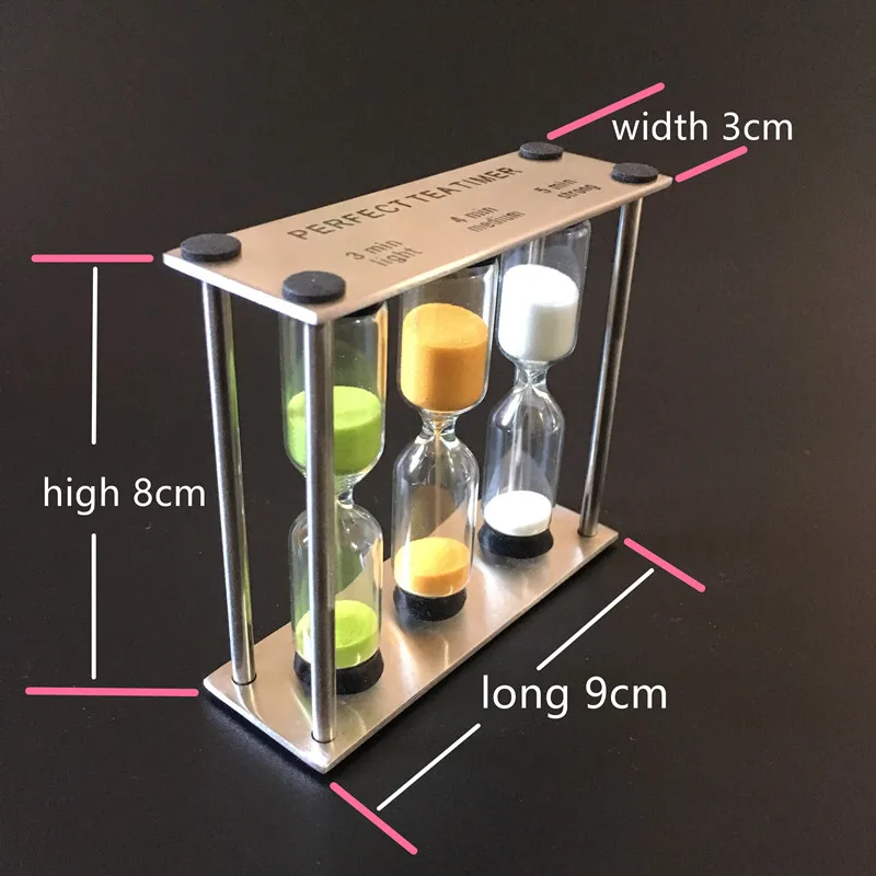 Новые творческие час Стекло таймер час Стекло Нержавеющая сталь тонкой жизни украшения Стекло песок Стекло подарки на день рождения, для детей 3, 4, 5 минут