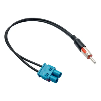 

2 Fakra To 1 Din Am Fm Radio Antenna Adapter Cable Fit for Ford Bmw 12V 30Cm