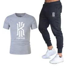 Brand Classic Sets New Kyrie Irving Summer Men Tshirts+pants Sets Hot Sale Cotton Comfortable Short Sleeve Tshirt men Casual Set