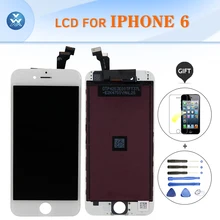 AAA brand new LCD assembly for Iphone 6 touch screen display digitizer complete set mobile pantalla black white 4.7” LCD