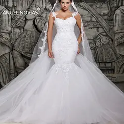 Длинные свадебные платья русалки 2019 со съемной юбкой на заказ свадебный наряд Фата, свадьба robe de mariee
