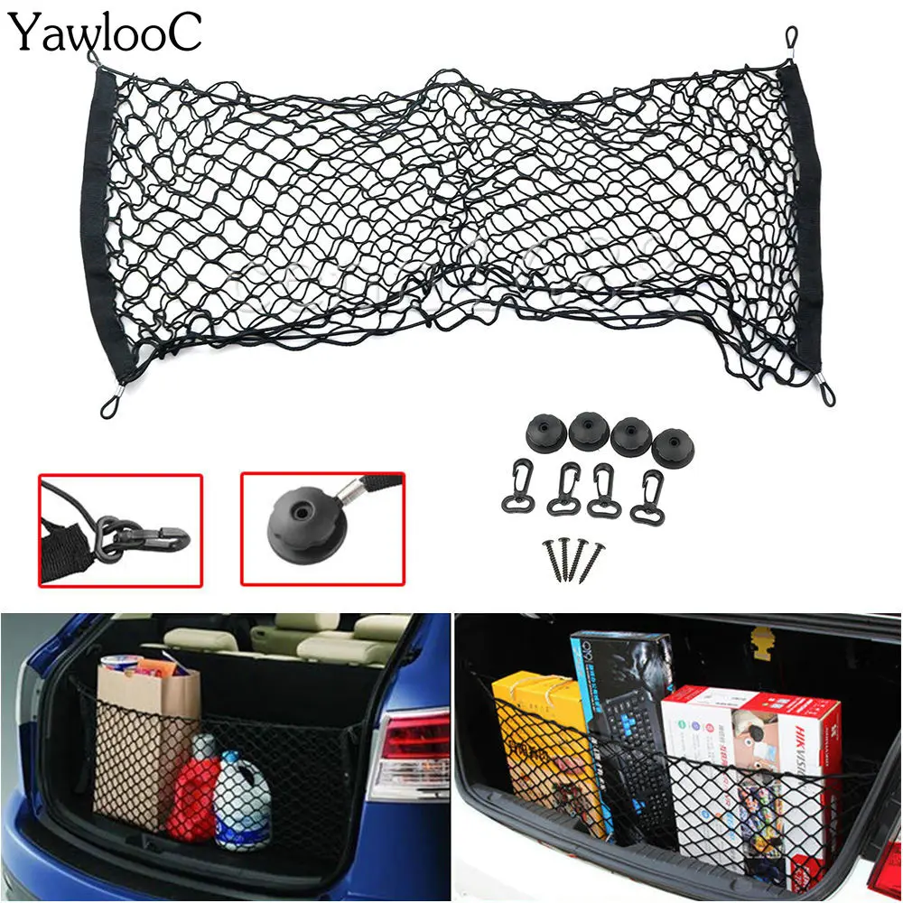 Nylon Car Storage Net Mesh Hatchback 90cm35cm Rear Luggage Cargo Trunk