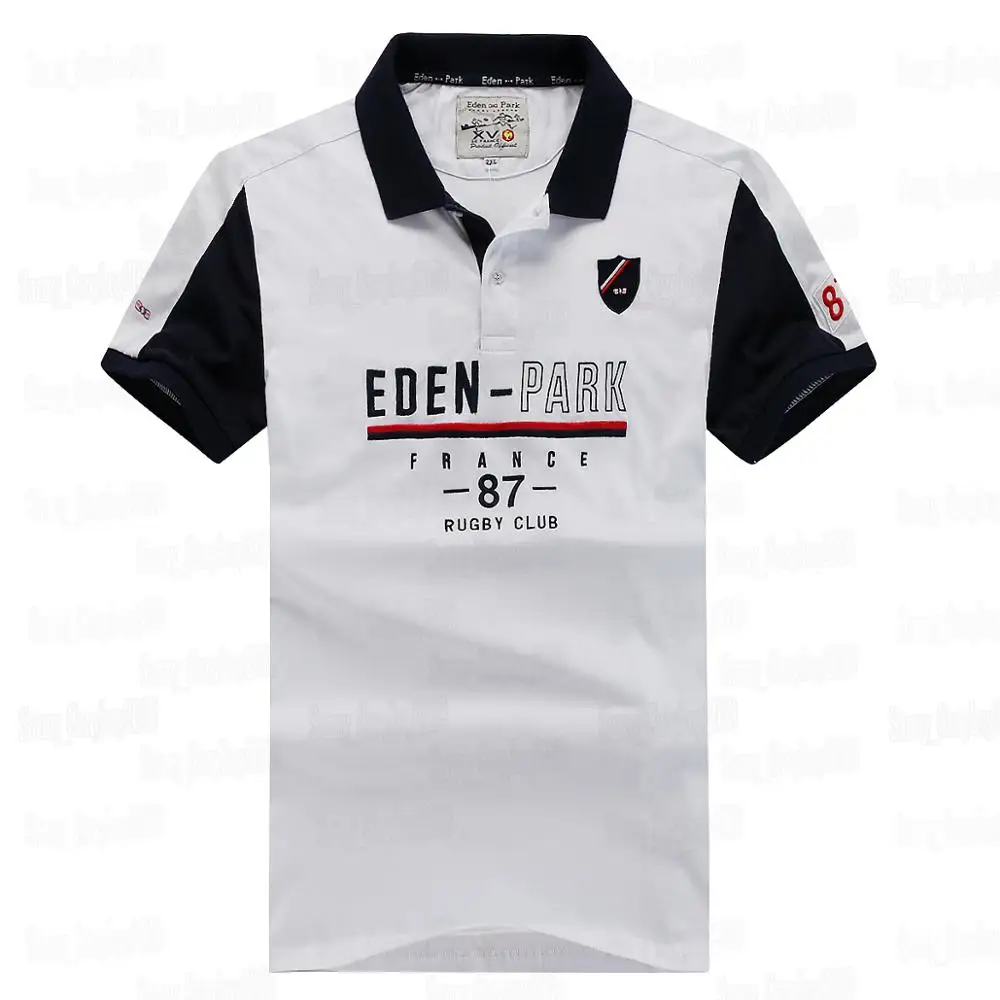 

Top Selling Eden Park Homme POLO best Embroidery 98%COTTON MEN POLO Nice Quality Big Size M L XL XXL XXXL Free Shippin Edenpark