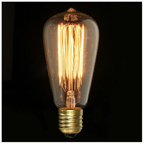 E27 40 Вт edison Винтаж Ретро лампочка углерода Волокно лампочки ностальгия антикварные украшения