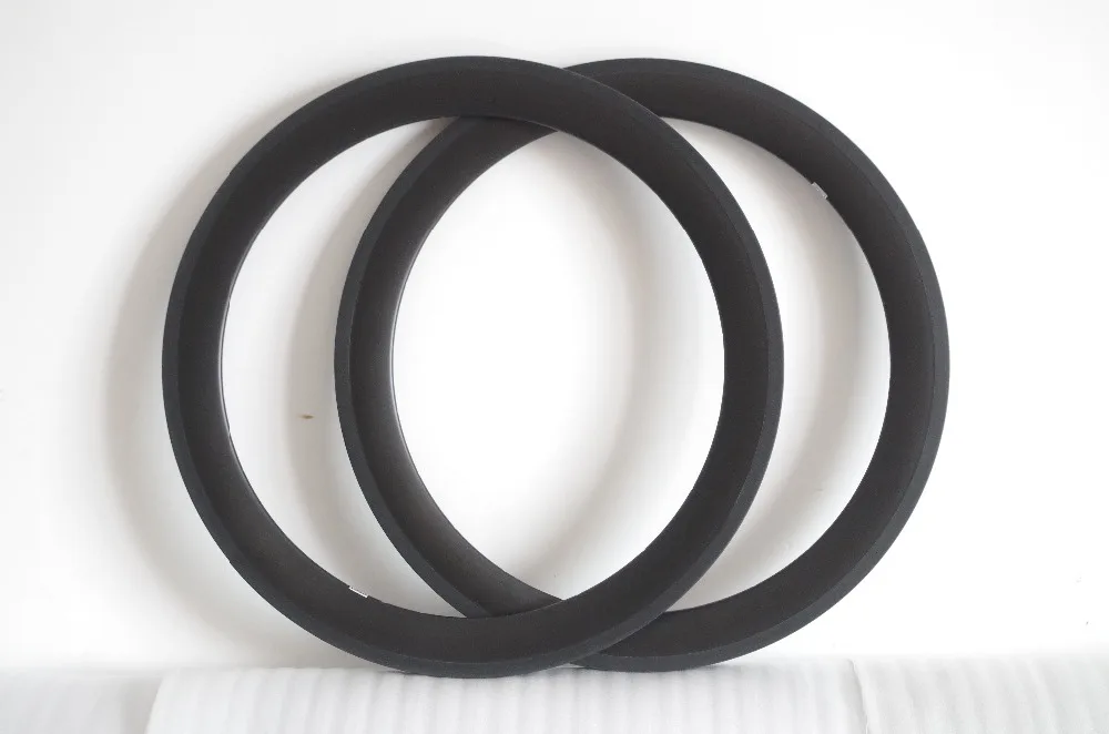 

DEERACE 1 pair of 60mm 700c TUBELESS Clincher Carbon Road Bicycle Wheel Rims 23mm Wide V Shape Bike Rim