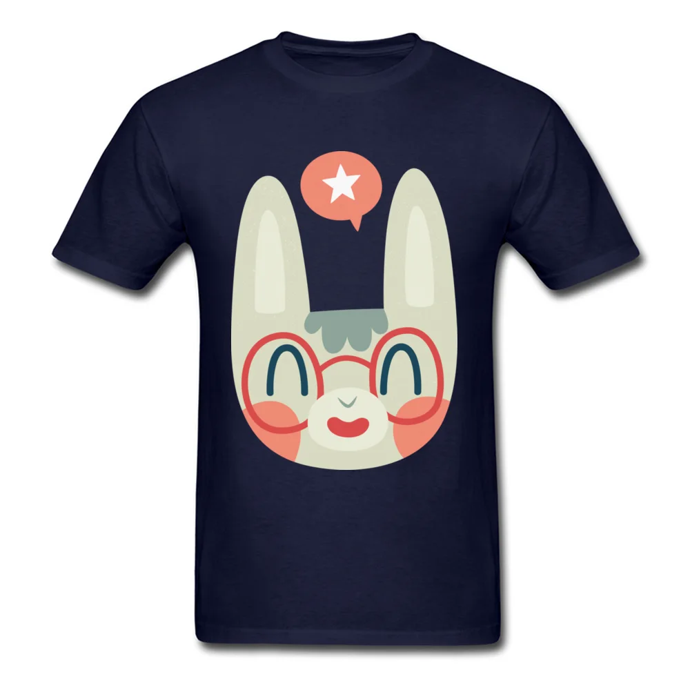 Cute Green Bunny Wearing Glasses_navy