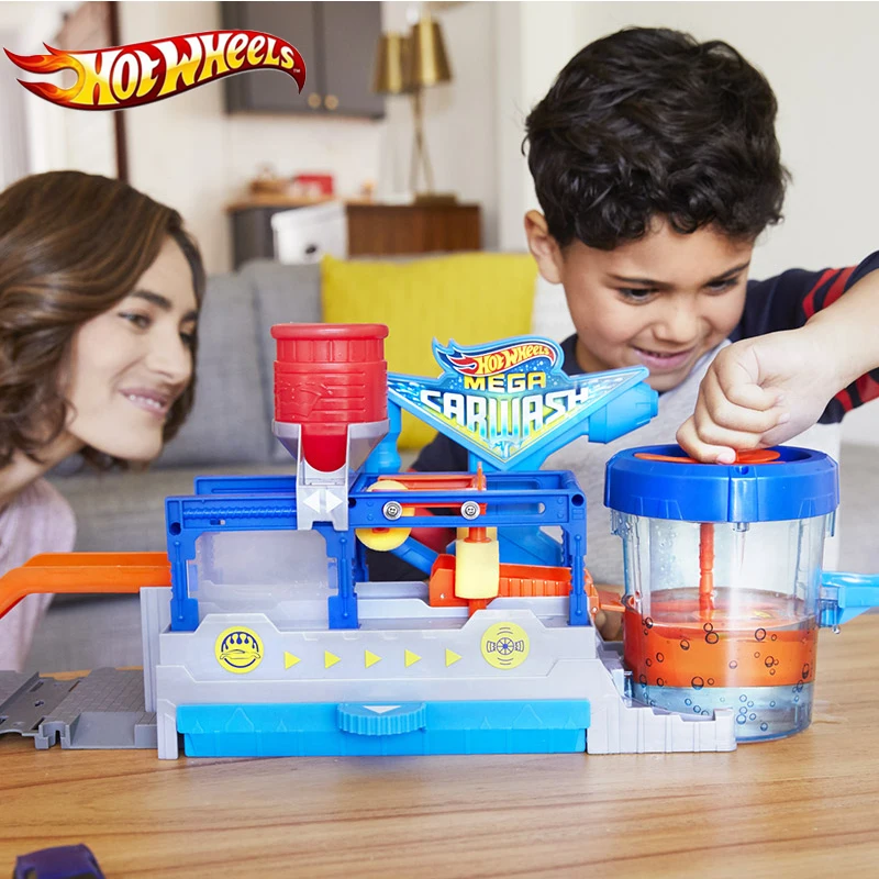 hot wheels mega car wash color shifters city playset