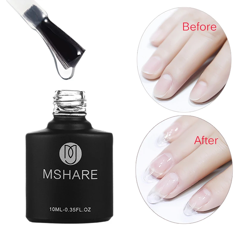 MSHARE UV Builder Gel Quick Extension Nail Tips Camouflage Acrylic Nail Art Gel Lacquer Semi Permanent Gel Polish Base Top Coat