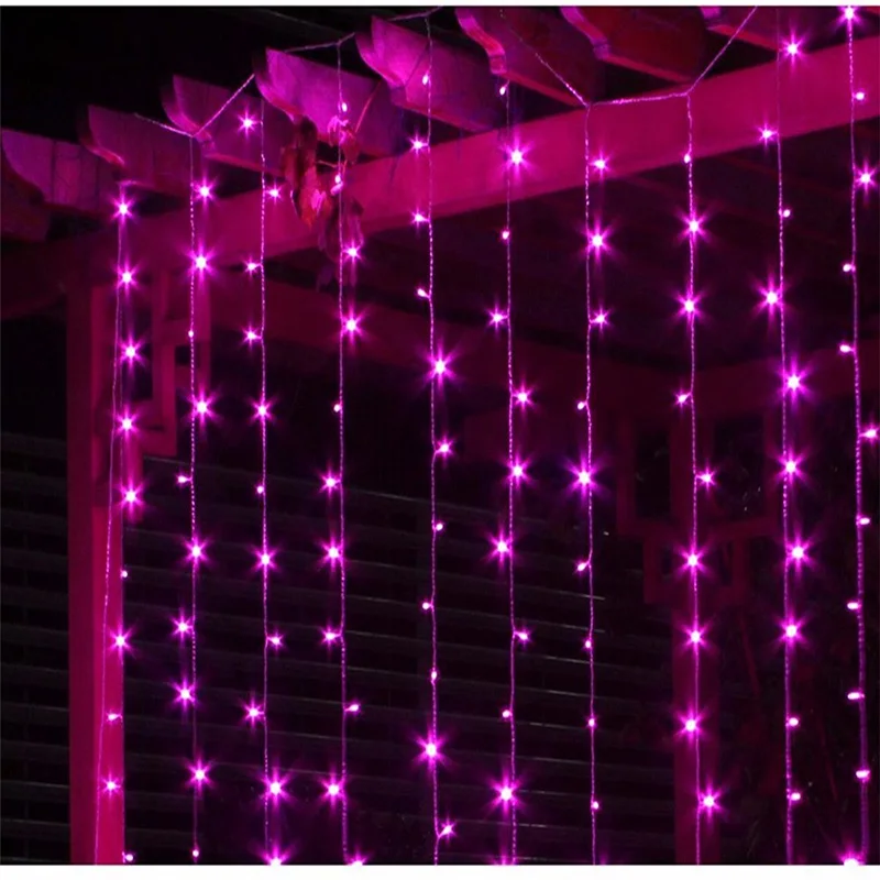 

Led Curtain Fairy String Light 3M*3M 448Led Icicle Waterfall Lighting Holiday Lights Party Christmas Wedding Decoration 110/220V