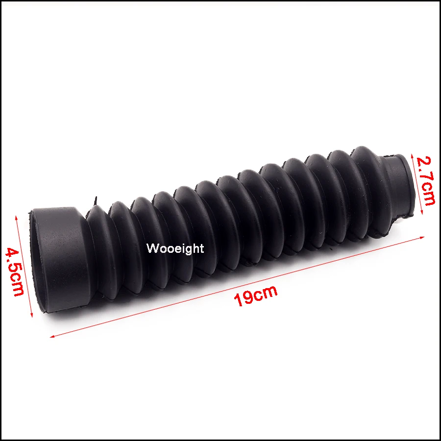 Wooeight 2Pcs Motorcycle Rubber Front Fork Dirt Dust Cover Gaiter Gator Boot Cap Shock Protector Dust Guard Absorber 19cm (2)