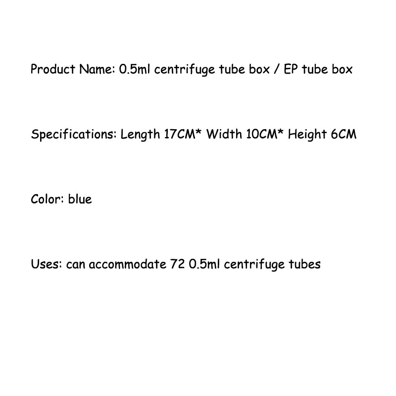 2 шт./партия 0,5 мл 72 Отверстия 17*10*6 см прядильная центрифуга коробка для льда EP трубка прозрачная синяя Нижняя коробка трубки центрифуги