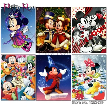 

Diamond Painting Mosaic Cross Stitch Full Drill Rhinestone Diy diamond Embroidery Minnie coup Art And Craft Animal cartoon mouse