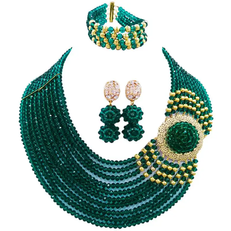 Новый дизайн армейский зеленый Женский Подарок на годовщину кристалл ожерелье бижутерия с бусинками наборы 10C-DPH-02 Новый дизайн армейский зеленый Женский Подарок на годовщину кристалл ожерелье бижутерия с бусинками наборы 10C-DPH-02