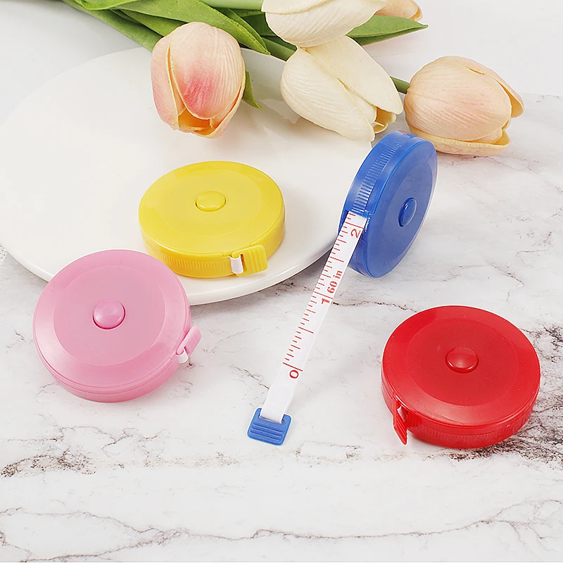 

New portable 1.5m retractable ruler centimeter/inch tape measure mini ruler Colorful cute design Great for travel camping