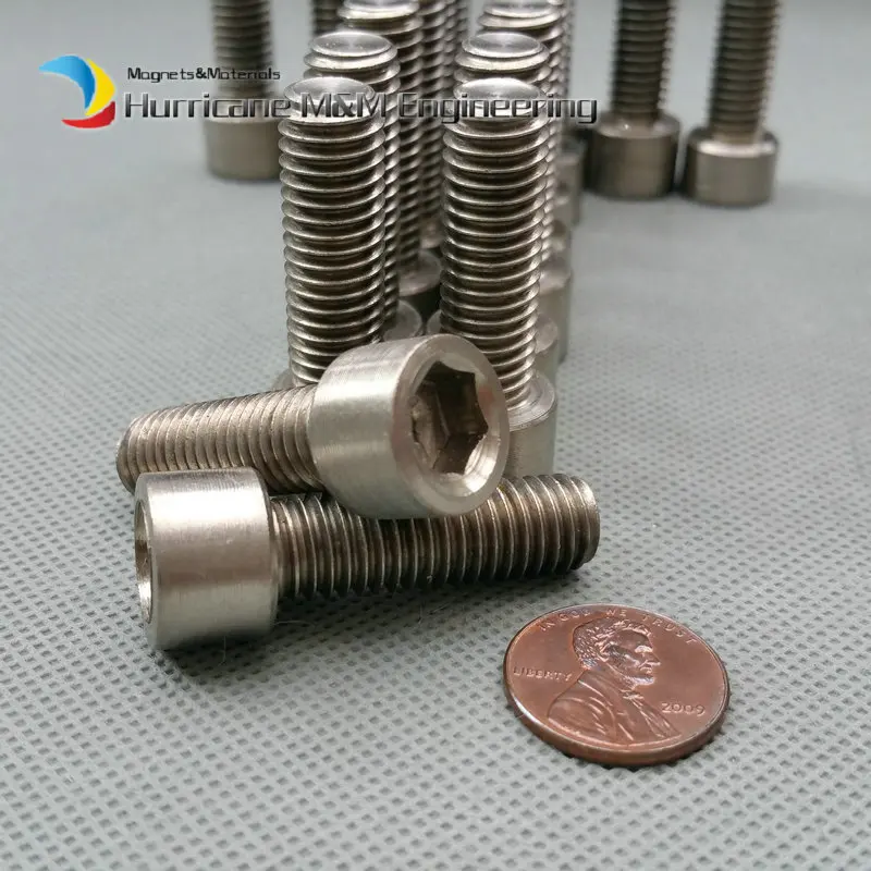 

1 Pack M10 Ti Bolt M10x30mm Titanium Bolt Original Ti Color DN912 Column Hexagon Socket Titanium Screws Ti Fastener
