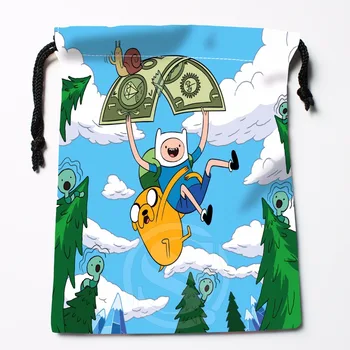 

Fl-Q153 New adventure time &14 Custom Printed receive bag Bag Compression Type drawstring bags size 18X22cm 711-#Fl153