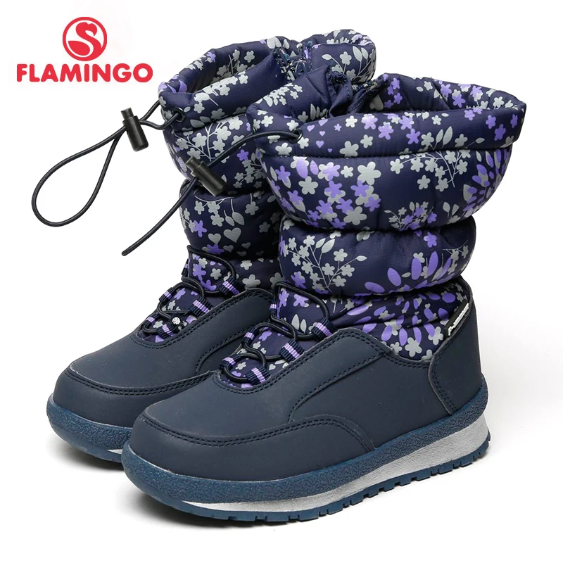 FLAMINGO Waterproof Wool Keep Warm Winter High Quality Shoes Anti-slip Size 29-34 Children Snow Boots for Girl 72M-YC-0432 FLAMINGO Waterproof Wool Keep Warm Winter High Quality Shoes Anti-slip Size 29-34 Children Snow Boots for Girl 72M-YC-0432