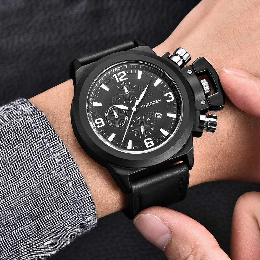 Mens Watches Top Luxury Brand Waterproof Sport Wrist Watch Chronograph