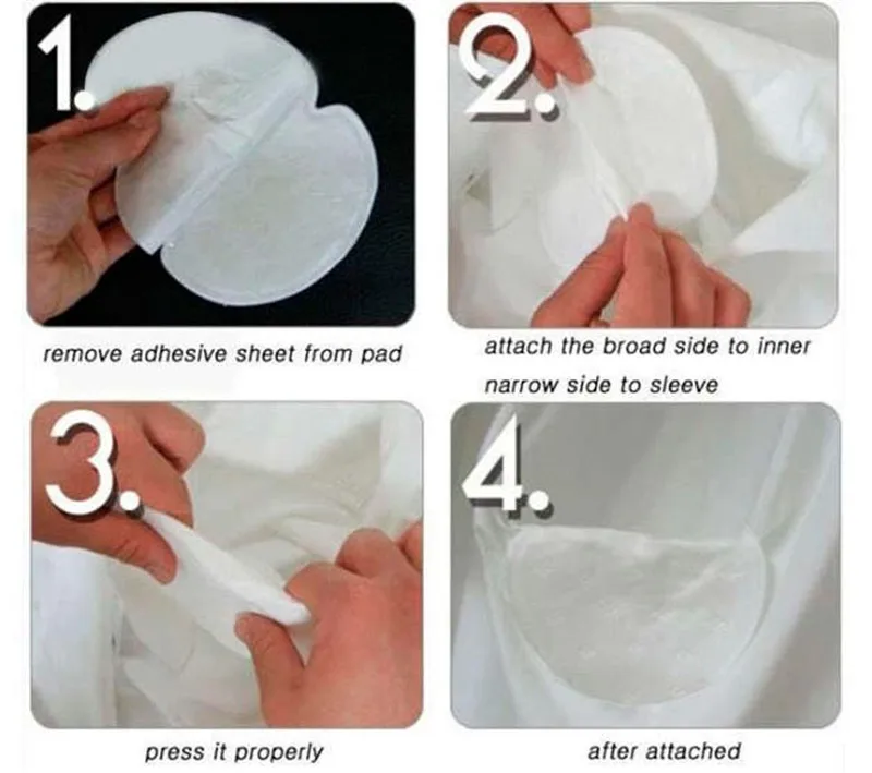 200X-100-Pairs-Summer-Deodorants-Cotton-Pads-Underarm-Armpit-Sweat-Pads-Dress-Disposable-Stop-Sweat-Shield