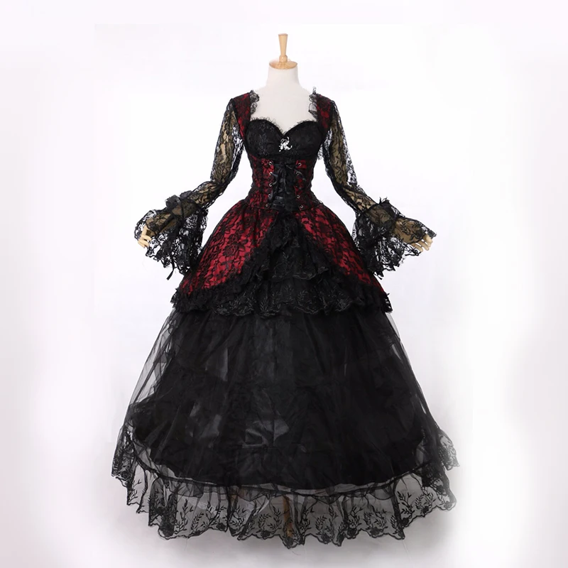 Futureisyourstocreate 激安 ハロウィンゴシックビクトリア朝のドレス中世ルネサンスサザンベルボー ルガウン黒の仮面舞踏会ドレスプリンセスキッズコスチューム 通販 価格