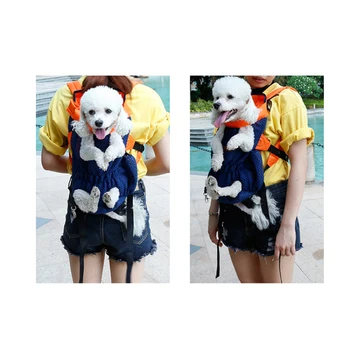 

3 Colors Oxford Pet Carrier Dog Breathable Four Holes Backpacks Portable Travel Outdoor Shoulder Bags For Small Animal