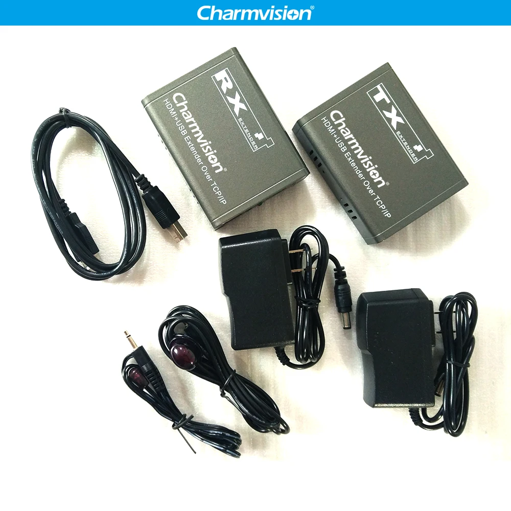 Charmvision IP KVM-120HU 120 м IP KVM USB HDMI удлинитель по TCP IP с ИК-пультом LAN IP KVM расширение USB Беспроводная мышь клавиатура