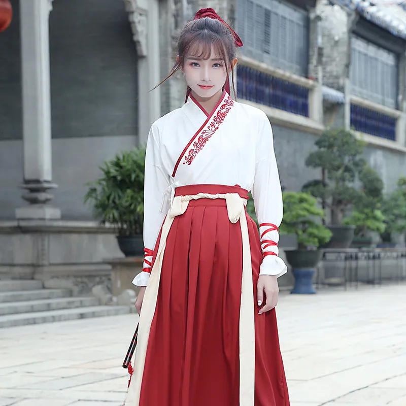 Hanfu Женский китайский стиль старинная фотоэлемент волшебный воздух элегантные
