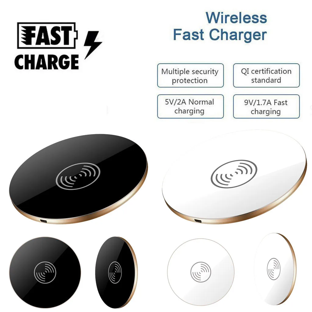 

Techhole Store Wireless Charging Pad QI Fast Phone Charger Stand Dock Holder For iPhone X for Samsung