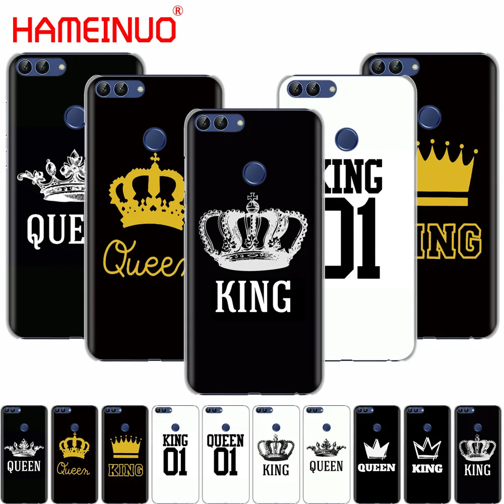 HAMEINUO Король Королева Пара Сотовый телефон чехол для huawei Honor 7C Y5 Y625 Y635 Y6 Y7 Y9 2017 2018 Prime