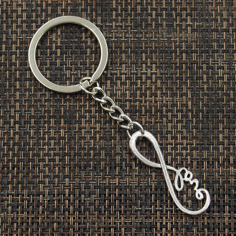 Брелок 39x15 мм Бесконечность любовь соединитель Подвески DIY мужские ювелирные изделия брелок для автомобиля кольцо держатель сувенир для подарка
