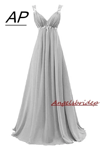

ANGELSBRIDEP Sweetheart Chiffon Evening Dress 2019 Junior Maid Of Honor Gowns Waist Beads Crystals Formal Imported-Party-Dress