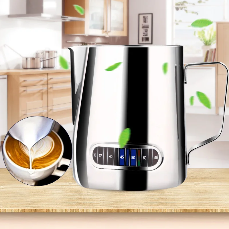 

Coffee Kettle Latte Mug Temperature Display Sticker 304 Stainless Steel Travel Water Pot Coffee Pot Kitchen
