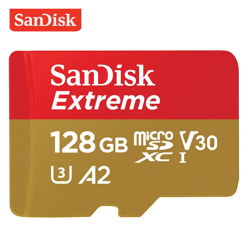 SanDisk Extreme Micro SD карта U3 V30 A2 4K 64GB 128GB 256GB SDXC Mcrosd 32GB SDHC TF карта A1 флэш-карта памяти для дрона