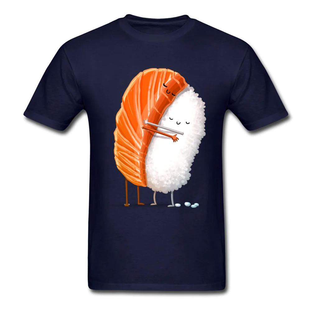 Sushi Hug Autumn All Cotton O-Neck Tops T Shirt Short Sleeve Casual Tees Company Casual Top T-shirts Free Shipping Sushi Hug navy