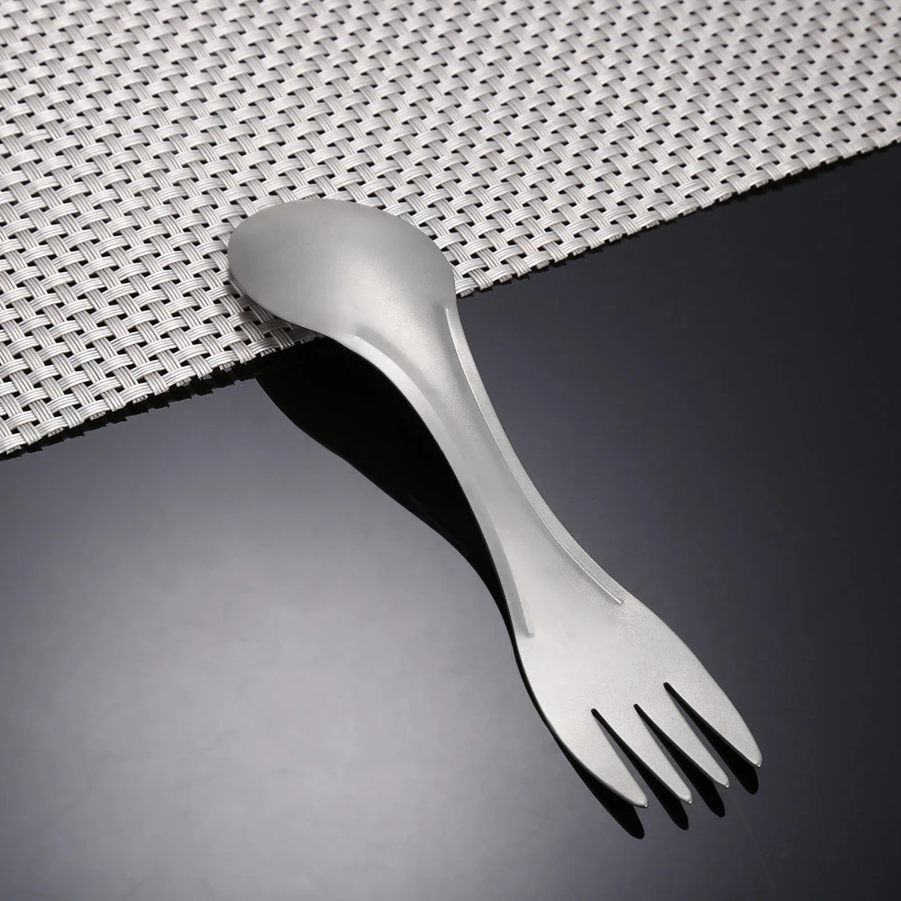 Открытый титановая вилка инструмент-Ложка для кемпинга Spork ложка столовые
