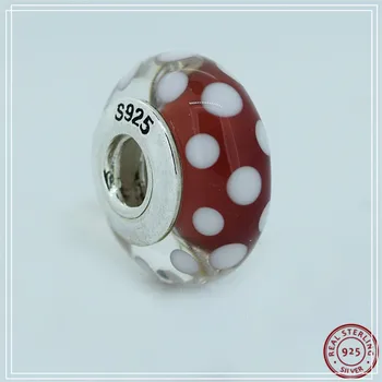 

Desney Minie's Signature Look Murano Glass Charm Beads for Women Jewelry Making DIY Fit PANDORA Charms Silver 925 Original 5008