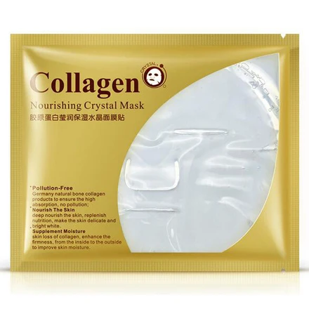 BIOAQUA 24 K Золотая отбеливающая маска для лица Питательный Коллаген Кристалл увлажняющая маска для лица Антивозрастной уход за кожей против морщин - Цвет: Collagen
