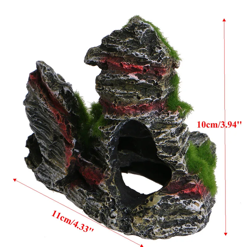 1 шт. аквариум с видом на горы аквариум орнамент скалы скрывается пещера пейзаж из мха подводный Декор