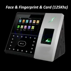 Биометрическая лицевая отпечатков пальцев посещаемость сотрудников Iface702 Распознавание лиц Системы уход за кожей лица сотрудника, время