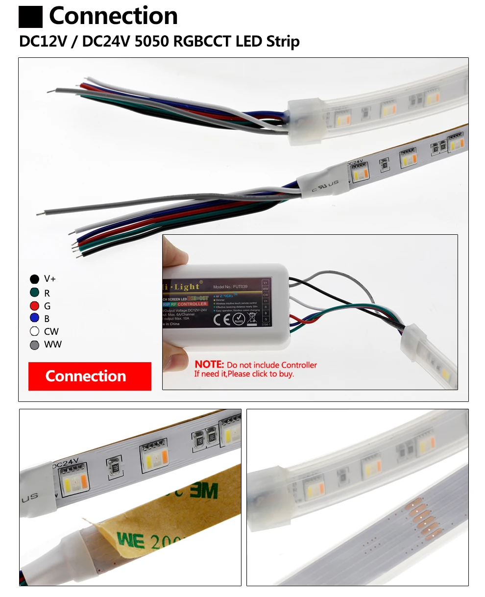 RGBCCT 5 в 1 Светодиодные ленты 5050 12 V/24 V 5 цветов в 1 Светодиодная лента + WW + CW 60 Светодиодный s/m 5 м/лот полный Цвет Светодиодные ленты свет