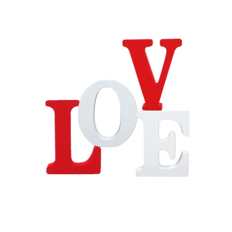 

White wooden English letter ornaments home wedding decoration digital ornaments shooting props