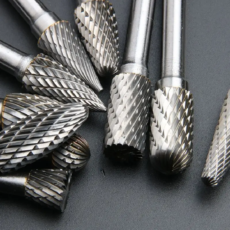 

6x14mm Double Groove Abrasive Tools Tungsten Steel Grinding Head Wheelhead Carbide Rotary File Metal Woodworking Milling Cutter