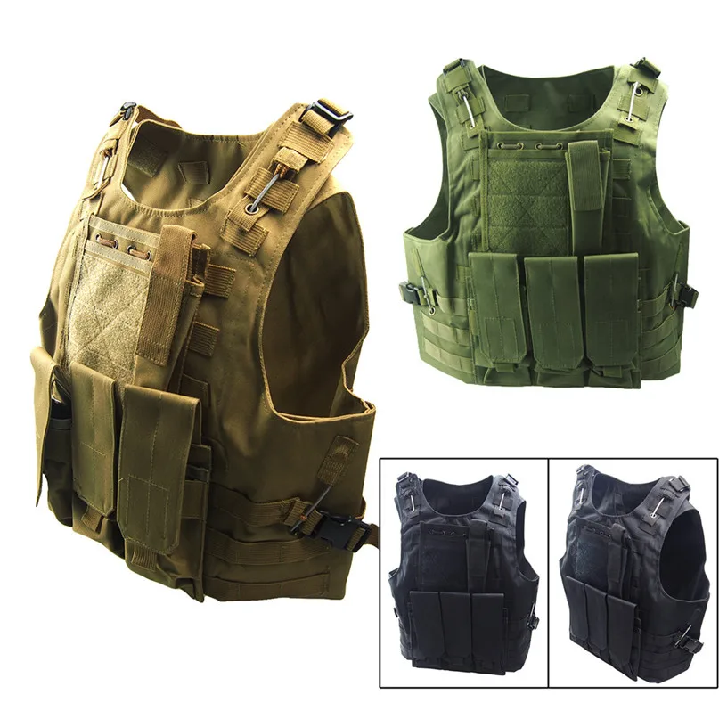 

Tactical Vest Amphibious Battle Military Molle Waistcoat Combat Assault Plate Carrier Vest Hunting Protection Cycling #2A26