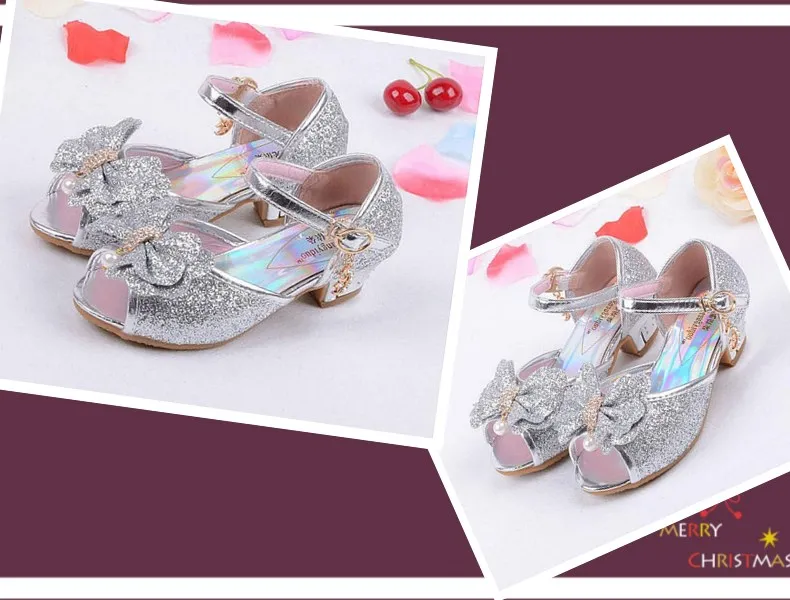 Новинка; детские сандалии принцессы с жемчужинами и бисером; детская Свадебная обувь с цветочным узором; модельные туфли на высоком каблуке; обувь для вечеринок для девочек; цвет розовый