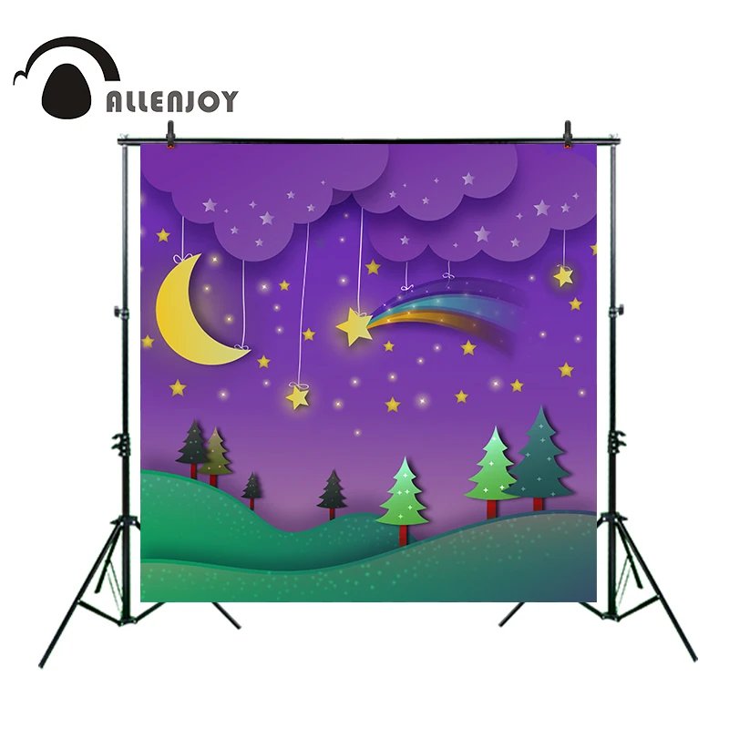 Allenjoy фон для фотосъемки с изображением фиолетового неба облаков лунный метеор