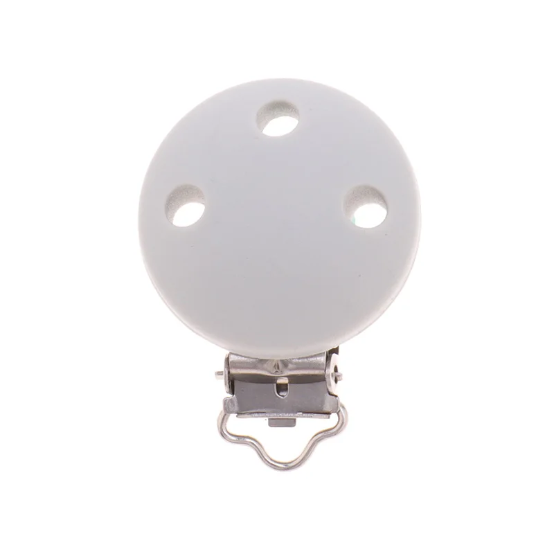10pcs Round Silicone Clips Bpa Free Baby Teething Teether Necklace Accessories Infant Pacifier Holder Chain Nipple Clasps DIY