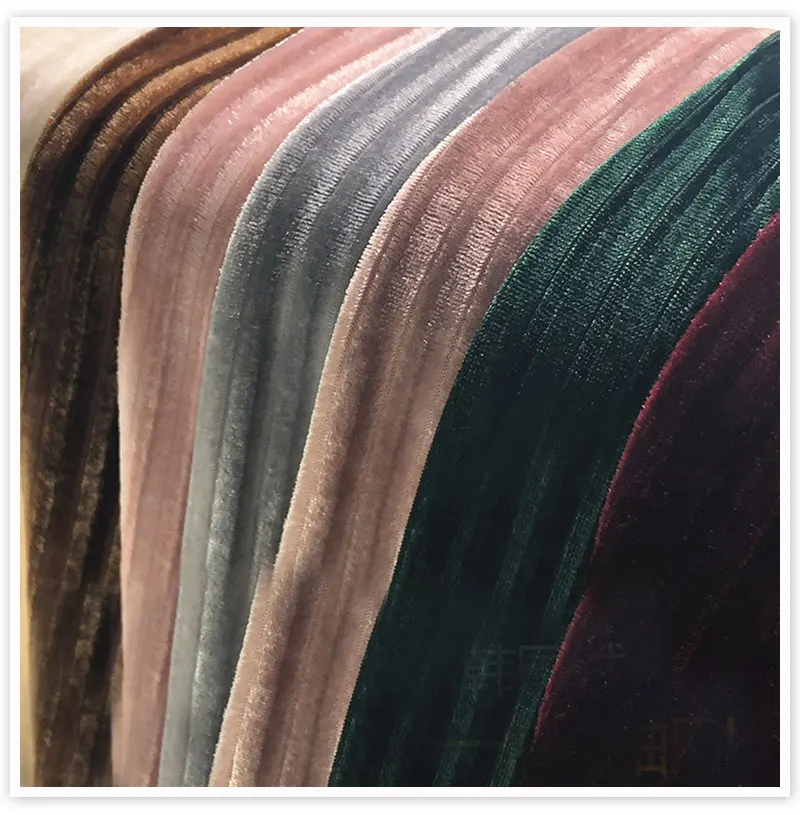 Корейский стиль многоцветная плиссированная велюровая ткань бархат стрейч ткань пряжа одежда для Зима Осень платье tissu stoffen SP5629